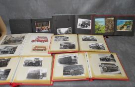 SEVEN ALBUMS OF POSTCARDS / PHOTOGRAPHS OF BUSES / COACHES, mainly Midland Red, Cliff railways ,