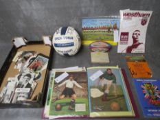 AN ALBUM OF SIGNED FOOTBALL PHOTOGRAPHS / PICTURES, to include Stan Matthews, Tom Finney, Gil