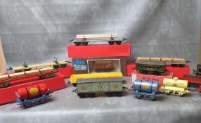 O GAUGE ROLLING STOCK JOB LOT, to include boxed Lima uncovered wagon, three boxed Hornby timber