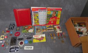 A COLLECTION OF CIGARETTE AND TEA CARDS, to include four albums and a box of loose cards, a folder