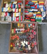 THREE TRAYS CONTAINING OVER FIFTY HORSE DRAWN VEHICLES, and over one hundred and twenty buses,