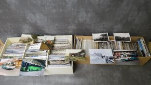 TWO TRAYS OF TRAIN COACH PHOTOGRAPHS, over 1000 photographs in total
