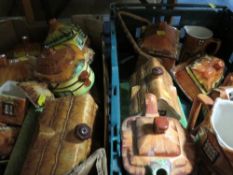 Two trays of cottage ware to include Price Kensington examples