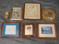 A quantity of framed and glazed watercolours, prints etc various artists and subjects some signed
