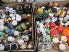 Two trays of assorted cruet sets to include Carlton ware and Homepride examples