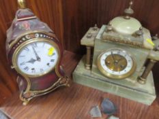 Two vintage mantel clocks A/F