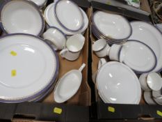 Two trays of Paragon Sandringham tea/dinnerware