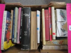 One box of general interest books to include facsimiles of Newtons Principia, Gray's Anatomy etc