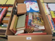 Three trays of assorted books to include Penguin examples (plastic trays not included)