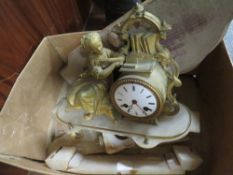 A decorative French style mantel clock - spares and repairs