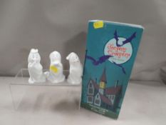A vintage Nao Halloween Jeepers Creepers sweet porcelain set of 3 spooks in original box