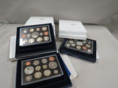 Royal Mint proof sets, a run 2000 - 2008 along with a small quantity of uncirculated coins