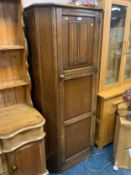 An oak linenfold hallrobe