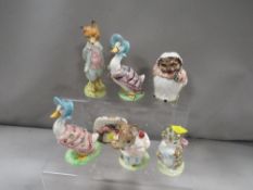 Six Beswick Beatrix Potter figures - fox has chip on ear
