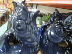 Four large Wade fish gurgling jugs