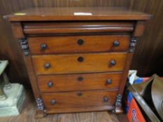 A miniature apprentice style mahogany chest of drawers