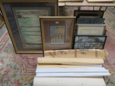 Victoria Bowater Wright, a quantity of framed and glazed oils, watercolours, pencil drawings etc,