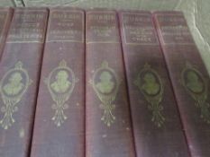 Thirteen volumes of works by John Ruskin illustrated sterling edition, published by Dana Estes &
