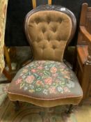 A Victorian mahogany framed Ladies chair
