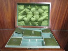 A vintage treen workbox