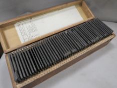 A box of 50 magic lantern slides