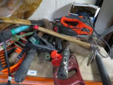 A selection of tools to include tow boxed powered sanders