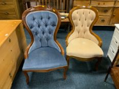 Two modern bedroom chairs