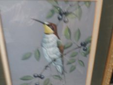 Crank - A gilt framed and glazed watercolour of a bee eater on a gorse bush