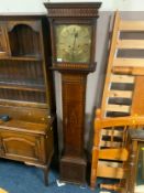 John Oliver of Manchester - A brass faced longcase clock with no movement mechanism, in a nicely