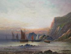 Oil on canvas George Hider - (A.K.A. Frank Hider dated 1919 ) 'The North Berwick coast', 40 x 60 cm