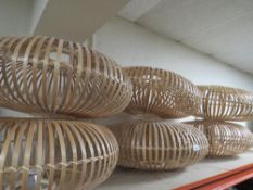 Six cane style light fittings