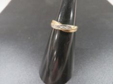 A hallmarked 9ct yellow gold ring set 0.25 carats diamonds approx. weight 2.2g