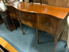 A mahogany crossbanded sideboard