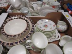 Two trays of assorted ceramics