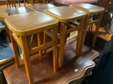 Three retro kitchen stools