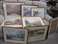 Seven Sidney Perrin signed prints