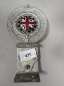 A vintage RAC car badge with central enamelled Union Jack - N 12585