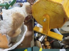 Two trays of sundries to include a vintage tombola