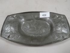 A Liberty pewter dish marked Tudric 0547
