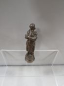 A miniature bronze Joan of Arc figure H ?? cm