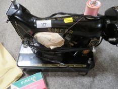 A vintage electric Singer Sewing machine