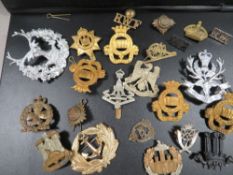A bag of military badges
