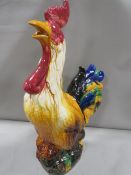 A large Majolica style cockerel