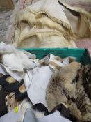 A tray of animal hides