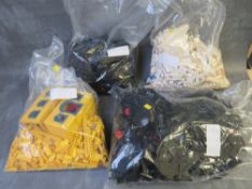APPROXIMATLEY 8.3 KG OF UNBOXED LEGO, to include two bags of black bricks, a bag of white bricks and