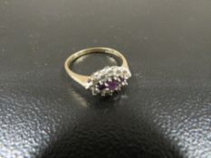 A hallmarked 9 carat gold dress ring approx. weight 1.8g