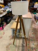 A modern tripod standard lamp