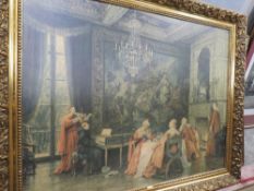 A quantity of assorted gilt framed prints to include an Albrighton Hunt signed print