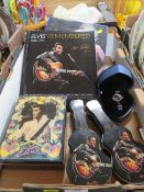 A selection of Elvis collectables, to include three watches, a musical jewllery box and jewellery