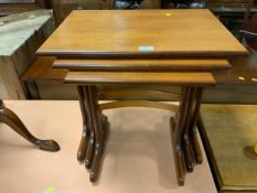 A mid century teak nest of tables W 56 cm